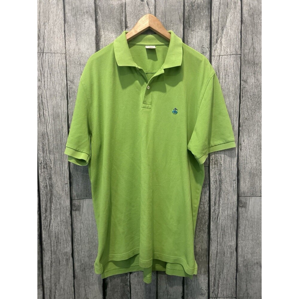 Brooks Brothers 1818 Performance Polo Shirt Mens XLarge  Lime Green Cotton